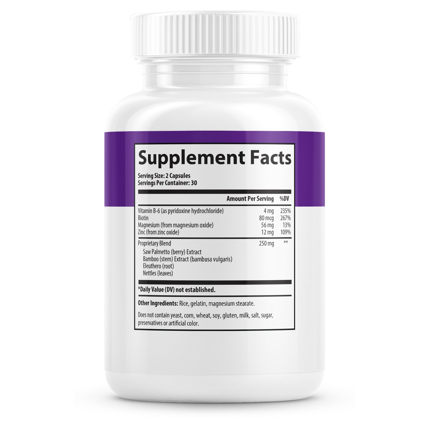 ONE8E Biotinē packaging and ingredients
