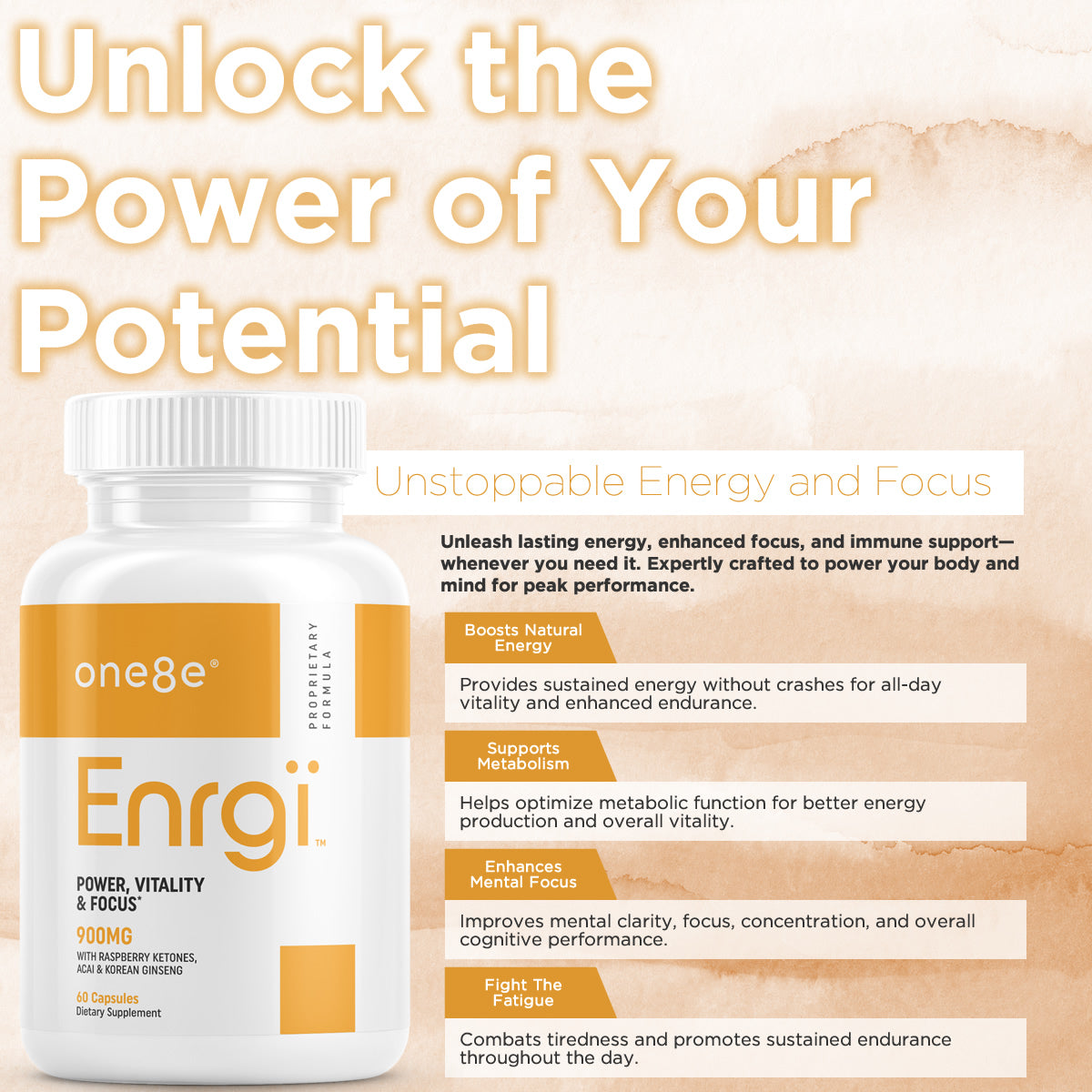 Herbal focus and vitality blend product packaging