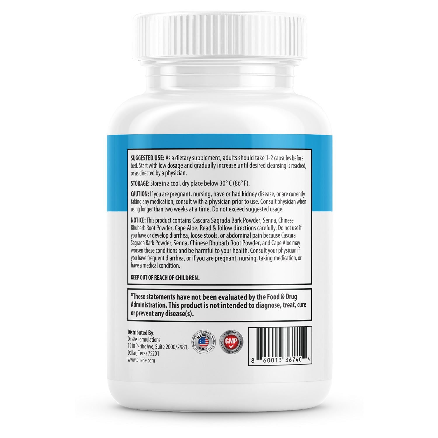 Botanical cleanse supplement with Aloe Vera and Flax Seed