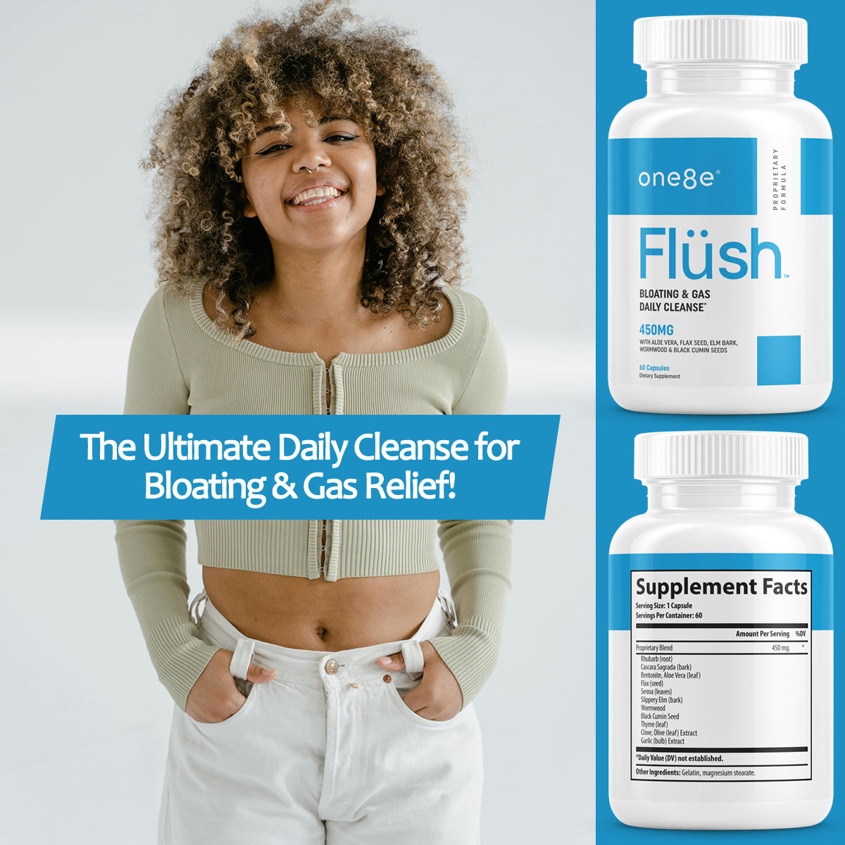 ONE8E Flüsh detox and gut cleanse supplement