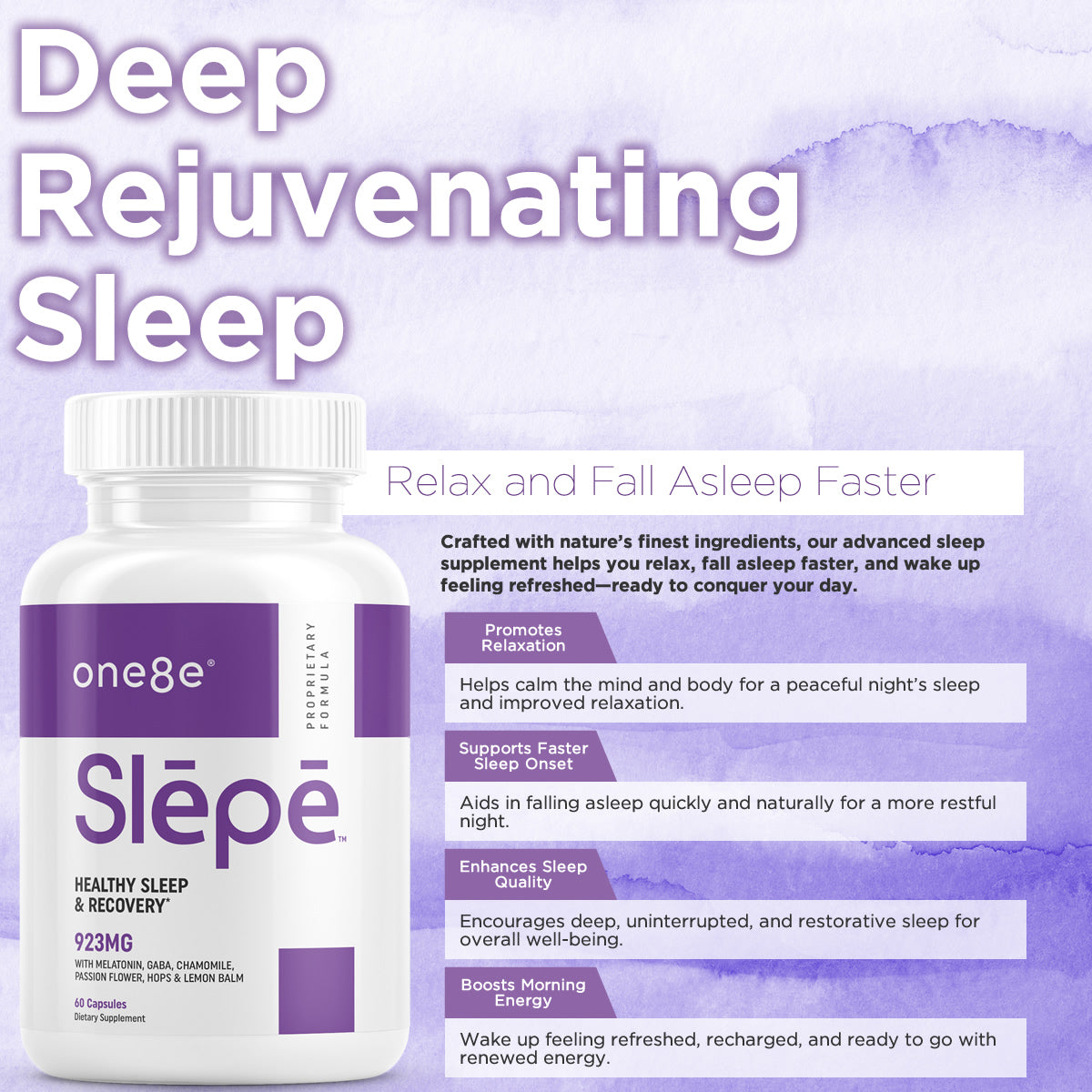 Calming sleep supplement with melatonin and GABA