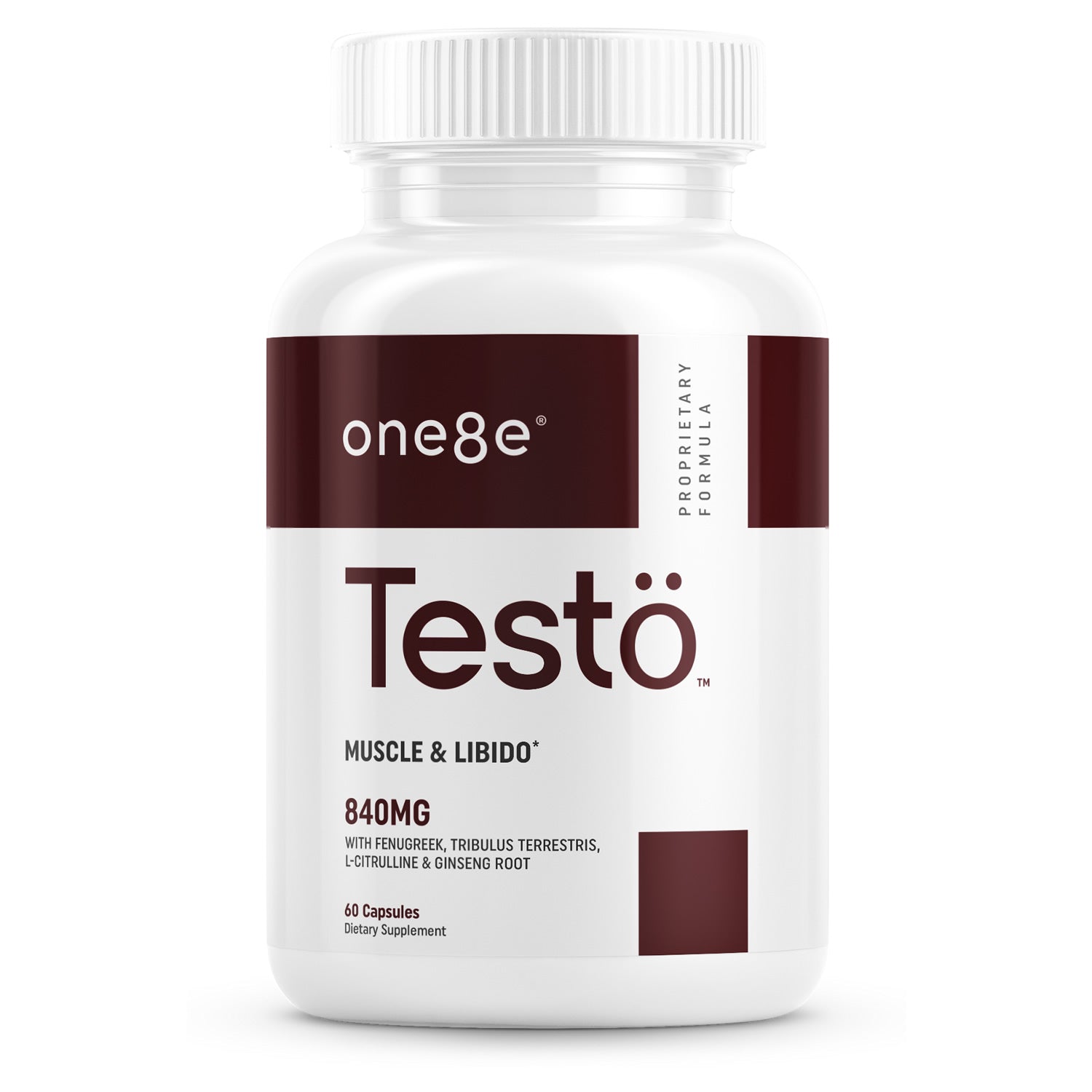 ONE8E Testo Booster supplement bottle