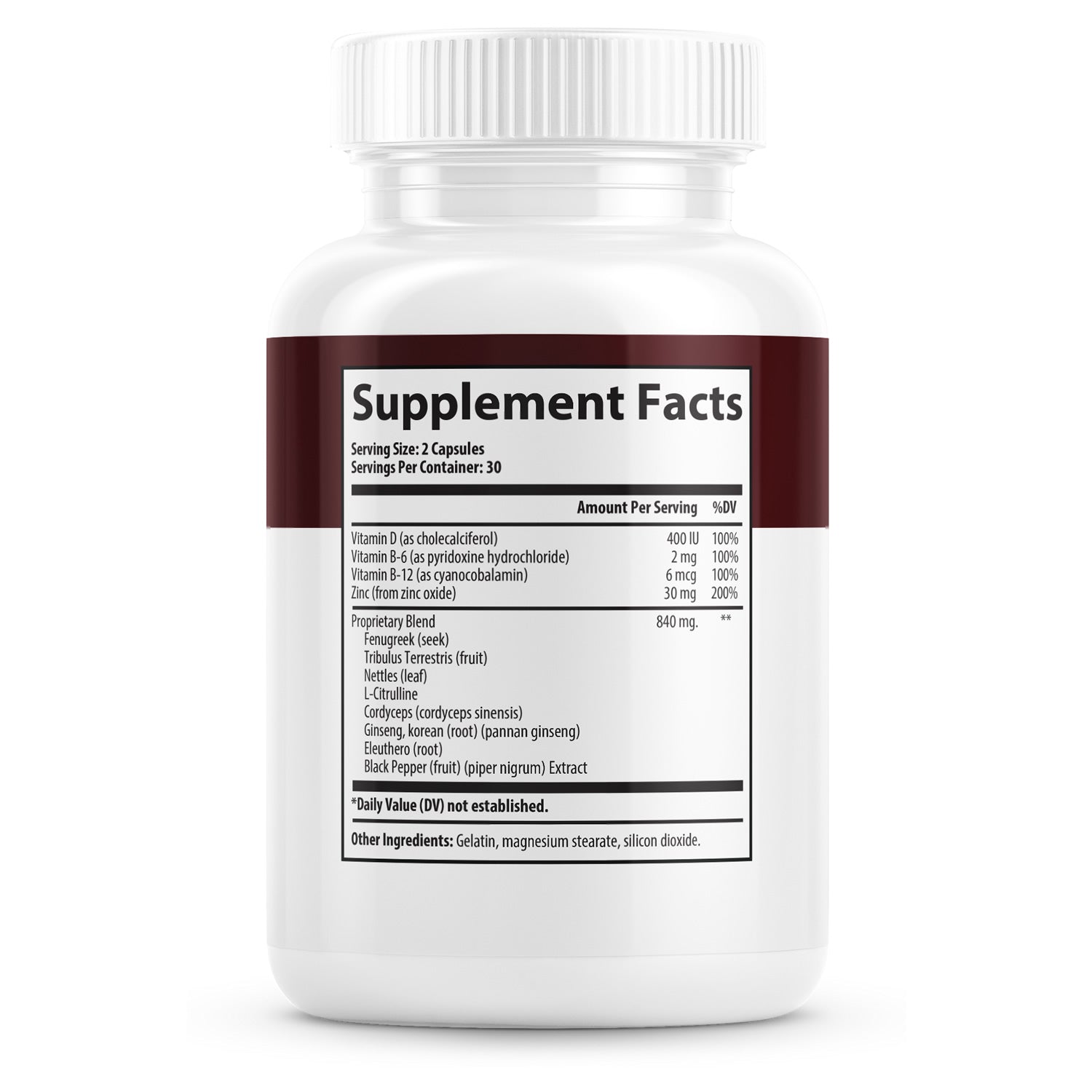 Male vitality and energy supplement